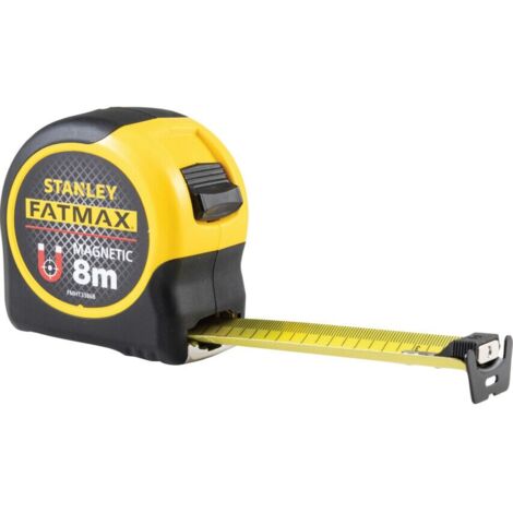 Stanley FATMAX 8m (32mm Wide) Tape Measure with Blade Armor, Thermoplastic Armouring, Mylar Coating, Magnetic End Hook, Anti-Abrasion and Corrosion-Resistant Features (1/10)