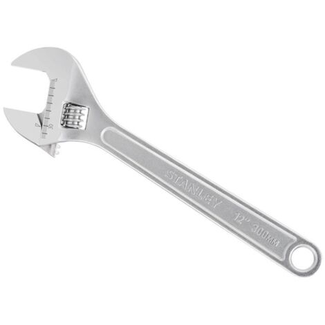 STANLEY Metal Adjustable Wrench 300mm 12in Capacity 38mm STA013156