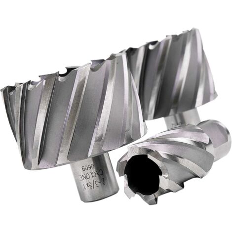 Evolution Cyclone 3-Piece Annular Mag Drill Cutter Kit with 25mm Depth for Precise Metal Hole Cutting