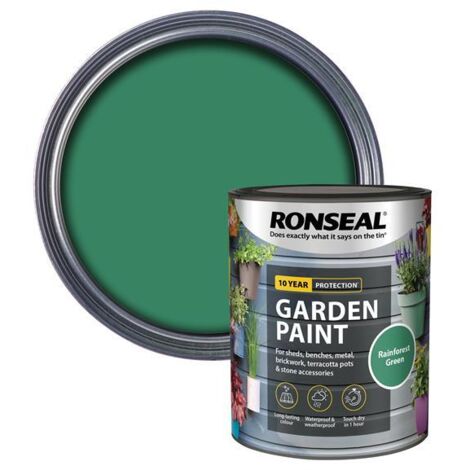 Ronseal 39438 Garden Paint Rainforest Green 750ml RSLGPRG750
