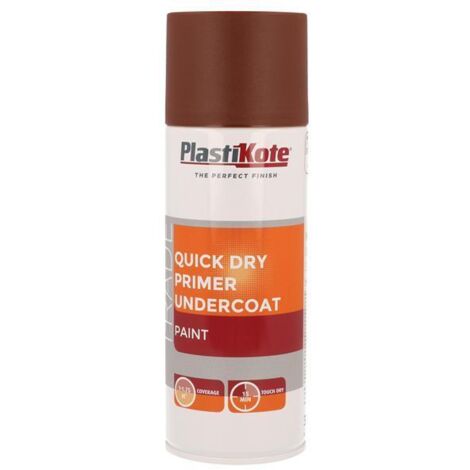 PlastiKote Trade Quick Dry Primer Spray Red Oxide 400ml PKT71002 (1/3)
