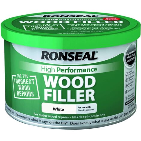Ronseal High-Performance White Wood Filler – 275g, 2-Part System for Durable Repairs