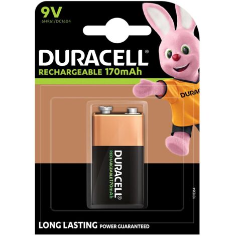 Duracell 9V 170mAh Rechargeable Battery - Eco-Friendly Power