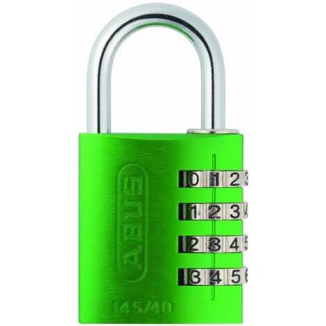 ABUS 49531 145/40 40mm Aluminium Combination Padlock Green 49531 ABU14540GRE