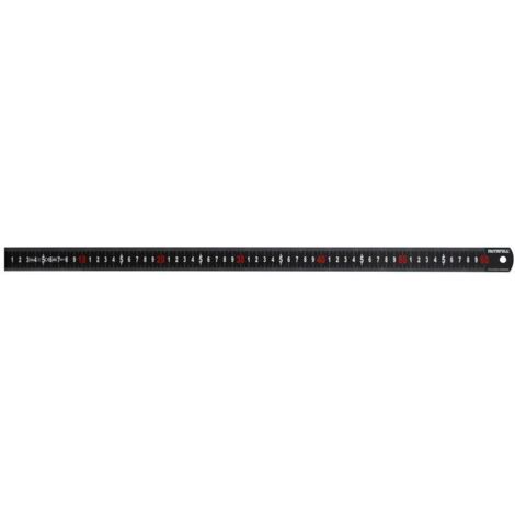 Faithfull 600mm Matt Black Stainless Steel Measuring Ruler