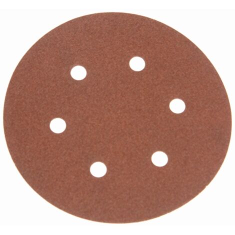 Faithfull Hook & Loop Sanding Disc DID2 Holed 150mm x 120G Pack 25 FAIAD150120H