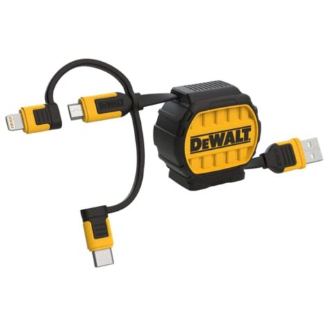 DeWalt 3-in-1 Retractable Cable 0.9m (3ft)