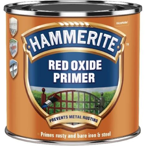 Hammerite Red Oxide Primer - 500ml, Rust-Preventive Metal Primer for Protective Coating (1/5)