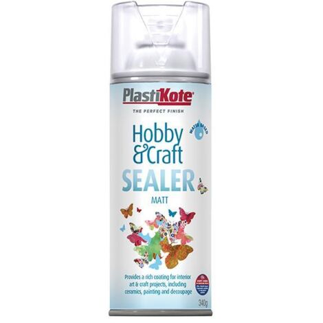 Premium Clear Matte Hobby & Craft Sealer Spray - 400ml (Plasti-kote PKT4143)