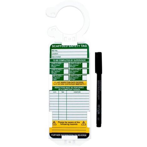 Scan TG01BOX Scaffold Tag Kit - 10 Kits per Box SCASCAFTAGB