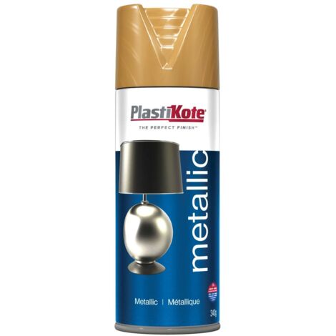Premium PlastiKote Metallic Spray Paint in Antique Gold – 400ml Aerosol for Decorative and Craft Projects