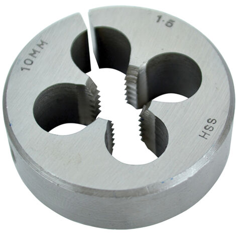 Faithfull HSS Straight Flute Split Die M10 x 1.50, 1.1/2in OD FAIHSSDM10