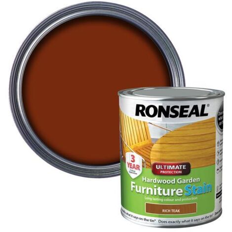Ronseal Ultimate Protection Hardwood Garden Furniture Stain Rich Teak 750ml RSLHWFSRT50