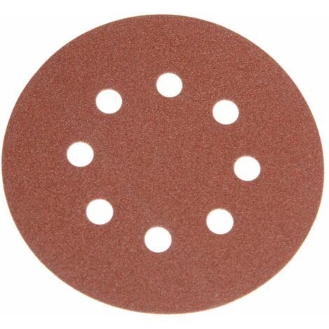 Faithfull Hook & Loop Sanding Disc DID3 Holed 125mm x 120G Pack 25 FAIAD125120H