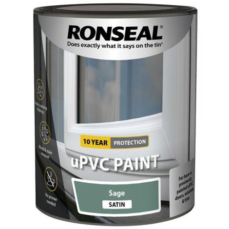 Ronseal uPVC Window and Door Paint in Sage Satin - 750ml