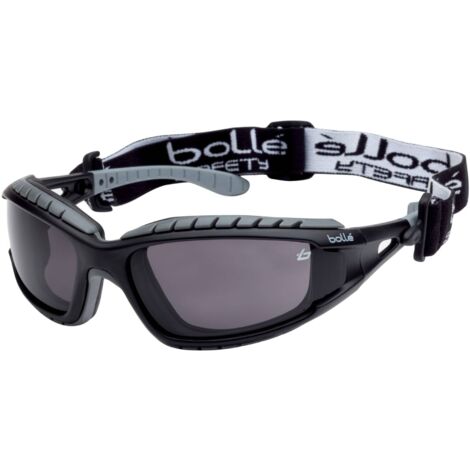 Bolle TRACKER II Hybrid Protective Safety Glasses with Smoke Tinted Polycarbonate Anti-Fog and Scratch-Resistant Lenses