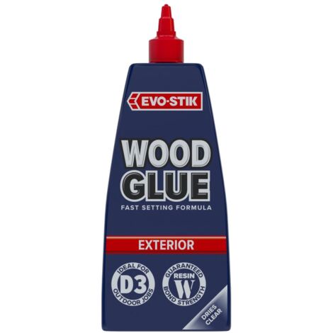 EVO-STIK Resin 'W' Weatherproof Exterior Wood Adhesive 500ml - Waterproof, High-Strength Glue for Outdoor Wood Projects
