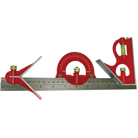 Faithfull 716G16 Combination Square Set 300mm (12in) FAICS300SET