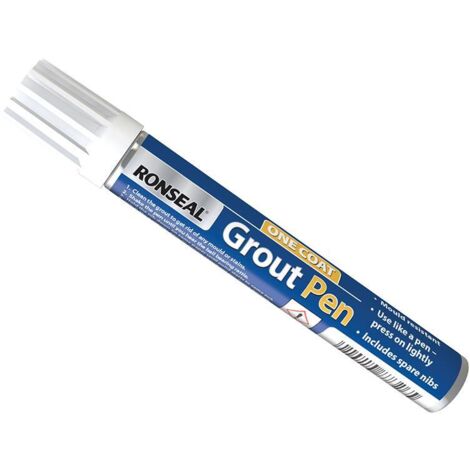Ronseal One Coat Grout Pen Brilliant White 7ml RSLGPBWH7