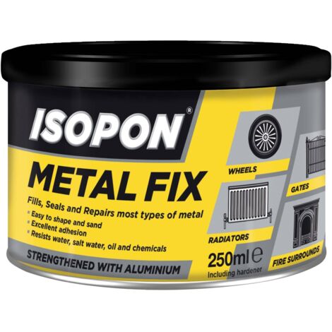 U-POL ISOPON Metal Fix 250ml - High-Strength Metal Adhesive and Repair Compound