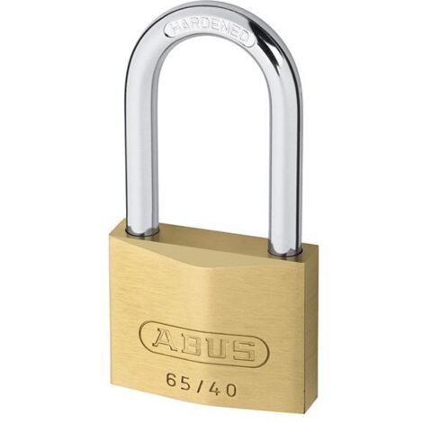 ABUS Mechanical 65/40mm Brass Padlock 40mm Long Shackle Carded ABU6540LS40C