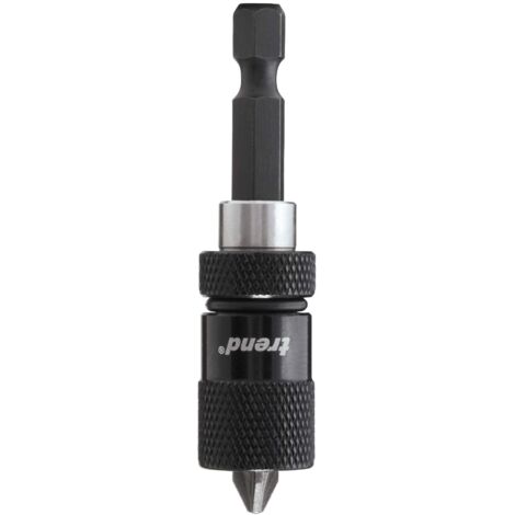 Trend Snappy Magnetic 62mm Screwdriver Bit Holder with Depth Adjustment and E-Magnets for Secure Screw Storage (1/5)