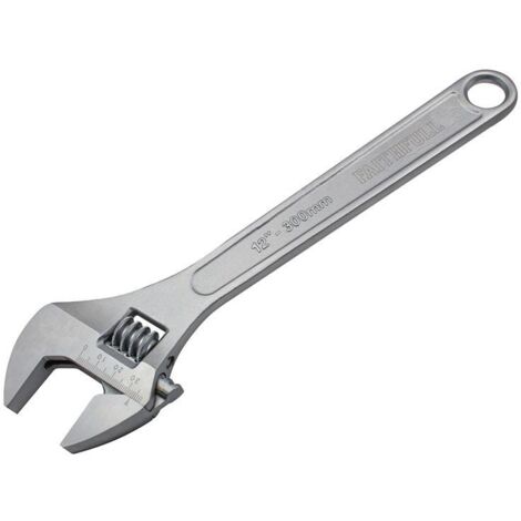 Faithfull Chrome Adjustable Spanner 300mm 12in Jaw Capacity 35mm FAIAS300MC