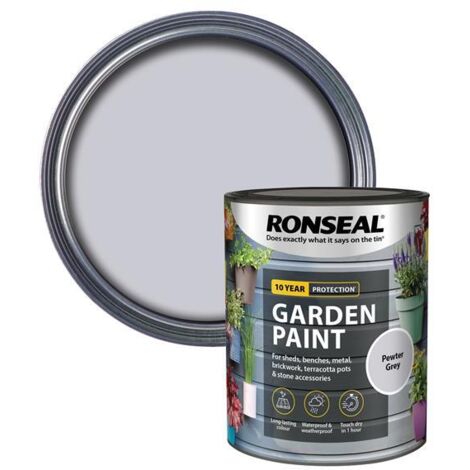 Ronseal 39443 Garden Paint Pewter Grey 750ml RSLGPPG750