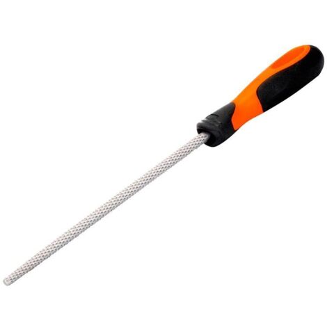 Bahco 6-345-08-2-2 Round Rasp with Handle, 200 x 9.0 mm, Fine Grit, Suitable for Mango and Woodworking, 1 Piece (1/4)