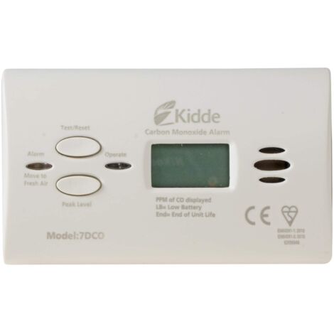 Kidde K7DCOK Carbon Monoxide Alarm with Digital Display, 10-Year Sensor and 10-Year Warranty
