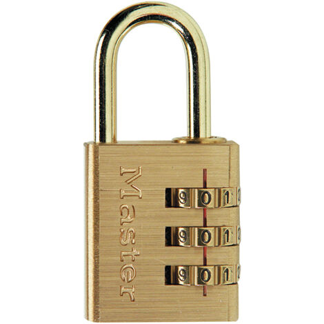 Master Lock 30mm Brass Finish Programmable Combination Padlock – Model 630EURD, Suitable for Secure Locking and High-Quality Security Applications