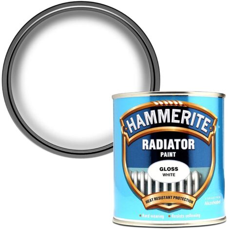Hammerite Gloss White Radiator Enamel Paint - 500ml