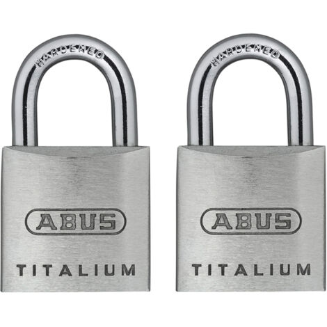 64Ti/20Mm Titalium Padlock Carded Twin Pack