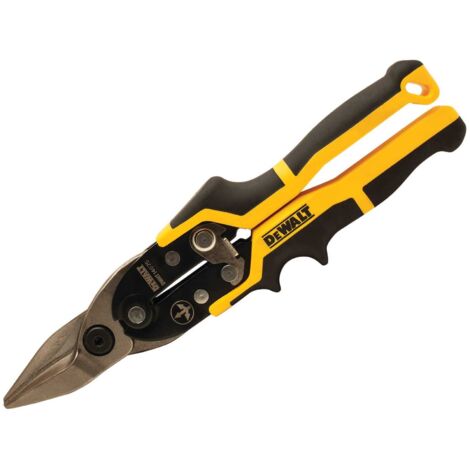 DEWALT DWHT14675-0 Ergo Straight Metal Shears/Cutting Scissors for Sheet Metal, Chrome-Vanadium Steel Construction