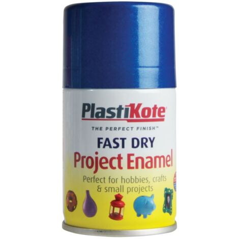 PlastiKote 440.0001350.046 Fast Dry Metallic Blue Enamel Aerosol Spray - 100ml