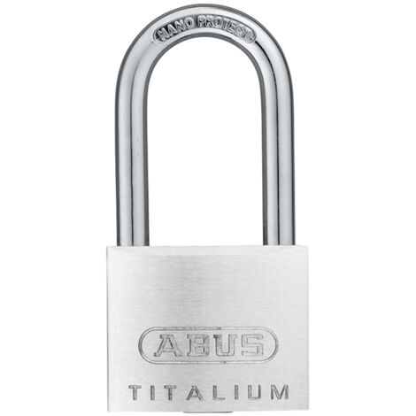 ABUS Mechanical 64TI/40mm TITALIUM™ Padlock 40mm Long Shackle Carded ABU64TI4040C
