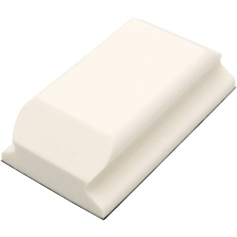 Flexipads World Class 93070 Hand Sanding Block Shaped White PUR GRIP 70 x 125mm FLE93070