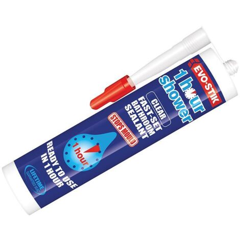 EVO-STIK 30613700 1 Hour Shower Sealant Clear 310ml EVO1HSCLEAR