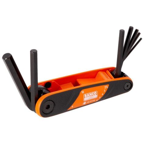 Bahco BE-9777B Hexagon Key Folding Set, 7 Piece BAH9777B