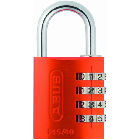 ABUS 49527 145/40 40mm Aluminium Combination Padlock Orange 49527 ABU14540ORA
