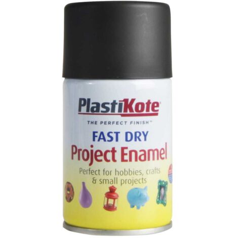 PlastiKote 440.0001011.046 Fast Dry Enamel Aerosol in Matte Black, 100ml