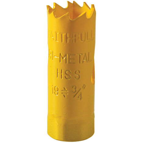 Faithfull Bi-Metal Cobalt Hole Saw 19mm for Heavy-Duty Drilling and Cutting