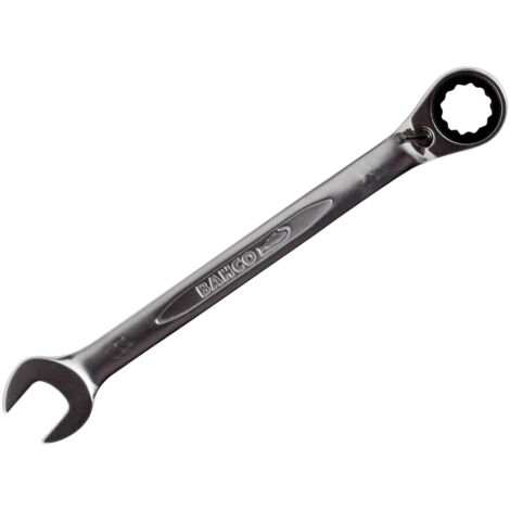 Bahco 10mm Offset Ratchet Combination Wrench with 15° Angle Fork Head, Double-Ended, for Versatile Mechanical and Plumbing Applications