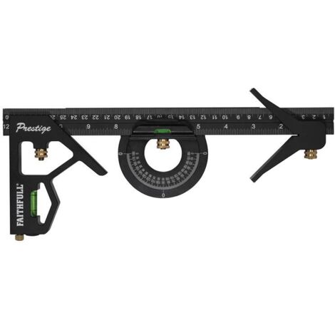 Faithfull Prestige Combination Square Set 300mm (12in) FAICS300SCNC