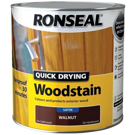 Ronseal Quick Drying Woodstain Satin Walnut 750ml RSLQDWSW750