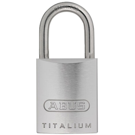ABUS Mechanical 86TIIB/45mm TITALIUM™ Padlock Without Cylinder Stainless Steel Shackle ABU86TIIB45