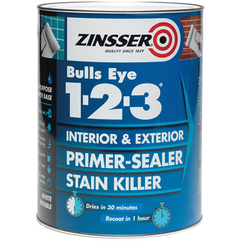 Zinsser Bulls Eye 1-2-3 - Primer-sealer - Stain Killer - 500ml - White