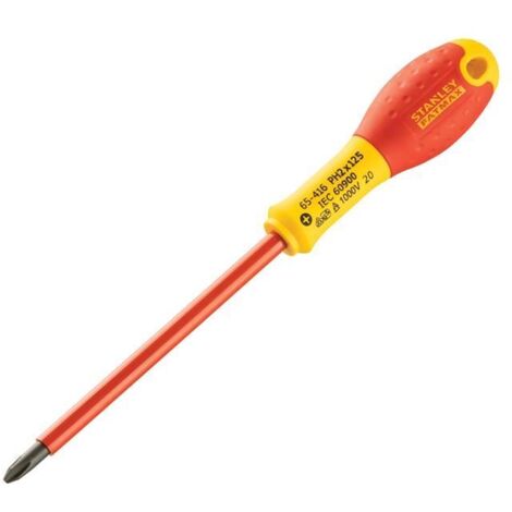 Stanley FatMax VDE Insulated Phillips Screwdriver PH2 x 125mm (Set of 6)