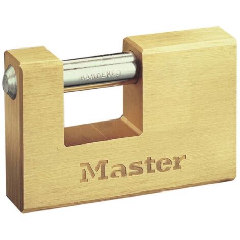 Master Lock 606EURD Rectangular 63mm Solid Brass Body Shutter Padlock MLK606