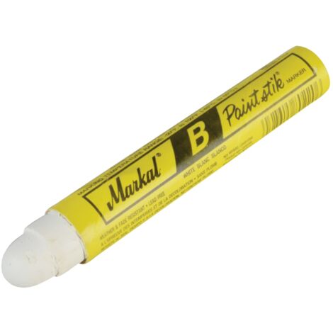 White Paint Stick Bar for All Surfaces, B Paint Stik Markal 140080220, Pack of 12